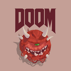 Свитшот хлопковый мужской DOOM, цвет: пыльно-розовый — фото 2