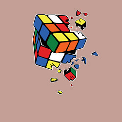 Свитшот хлопковый мужской Кубик Рубика, цвет: пыльно-розовый — фото 2