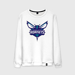 Свитшот хлопковый мужской Charlotte Hornets 1, цвет: белый