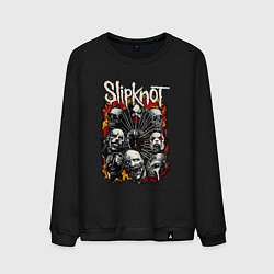 Свитшот хлопковый мужской Slipknot, цвет: черный