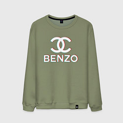 Свитшот хлопковый мужской BBT BENZO GANG, цвет: авокадо