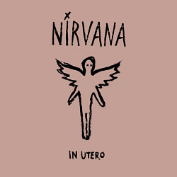 Свитшот хлопковый мужской Nirvana In utero, цвет: пыльно-розовый — фото 2