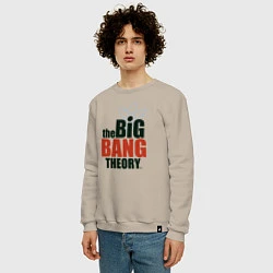 Свитшот хлопковый мужской Big Bang Theory logo, цвет: миндальный — фото 2