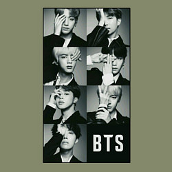 Свитшот хлопковый мужской BTS, цвет: авокадо — фото 2