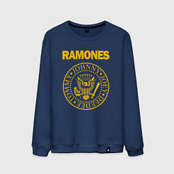 Свитшот хлопковый мужской RAMONES, цвет: тёмно-синий