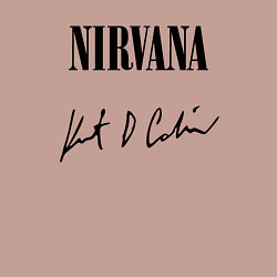 Свитшот хлопковый мужской NIRVANA АВТОГРАФ КУРТА КОБЕЙНА, цвет: пыльно-розовый — фото 2