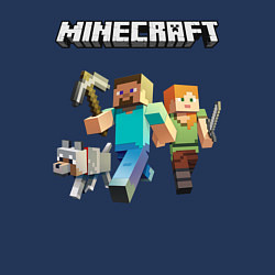 Свитшот хлопковый мужской MINECRAFT, цвет: тёмно-синий — фото 2