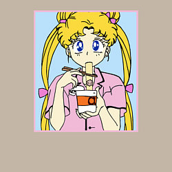 Свитшот хлопковый мужской Sailor Moon Usagi Tsukino, цвет: миндальный — фото 2
