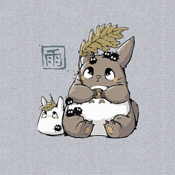 Свитшот хлопковый мужской Тоторо, цвет: меланж — фото 2