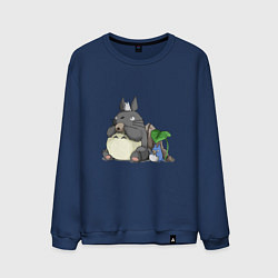 Свитшот хлопковый мужской Тоторо, цвет: тёмно-синий