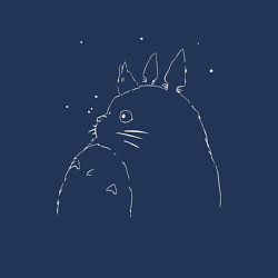 Свитшот хлопковый мужской Тоторо, цвет: тёмно-синий — фото 2