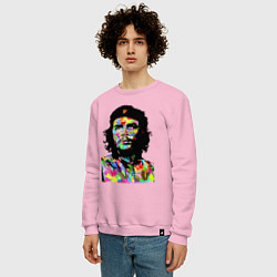 Свитшот хлопковый мужской Che, цвет: светло-розовый — фото 2