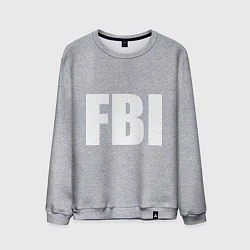Свитшот хлопковый мужской FBI, цвет: меланж