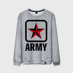 Свитшот хлопковый мужской Army Star, цвет: меланж
