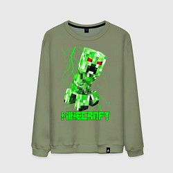 Свитшот хлопковый мужской MINECRAFT CREEPER, цвет: авокадо