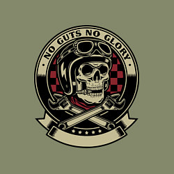 Свитшот хлопковый мужской No guts no glory, цвет: авокадо — фото 2