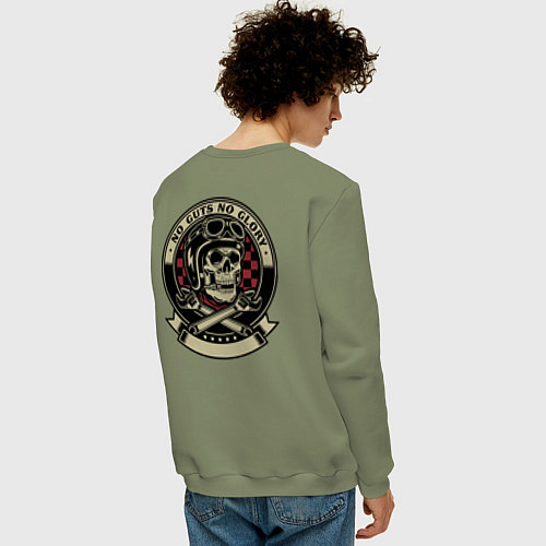 Мужской свитшот No guts no glory / Авокадо – фото 4