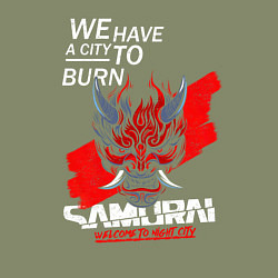 Свитшот хлопковый мужской WELCOME TO NIGHT CITY, цвет: авокадо — фото 2