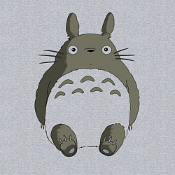 Свитшот хлопковый мужской Тоторо с прозрачным пузиком, цвет: меланж — фото 2