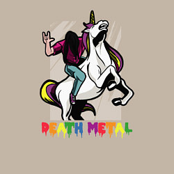 Свитшот хлопковый мужской Death Metal Unicorn, цвет: миндальный — фото 2