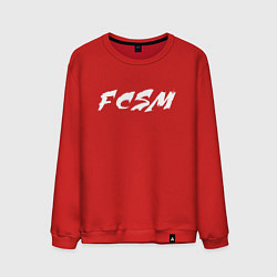 Свитшот хлопковый мужской FCSM, цвет: красный