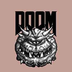 Свитшот хлопковый мужской КАКОДЕМОН DOOM Z, цвет: пыльно-розовый — фото 2