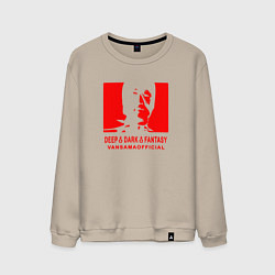 Свитшот хлопковый мужской VANSAMA OFFICIAL Red, цвет: миндальный