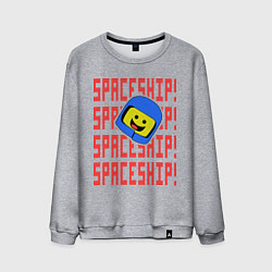 Свитшот хлопковый мужской Spaceship, цвет: меланж
