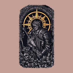 Свитшот хлопковый мужской Dark Souls рыцарь душа пепла, цвет: пыльно-розовый — фото 2