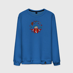 Свитшот хлопковый мужской Pastafarian Santa, цвет: синий