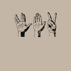 Свитшот хлопковый мужской Вулканский салют Z, цвет: миндальный — фото 2