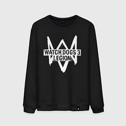 Свитшот хлопковый мужской Watch Dogs: Legion, цвет: черный
