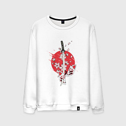 Мужской свитшот Катана на фоне сакуры Z