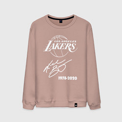 Свитшот хлопковый мужской КОБИ БРАЙАНТ АВТОГРАФ, цвет: пыльно-розовый