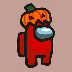 Свитшот хлопковый мужской HALLOWEEN IS AMONG US, цвет: пыльно-розовый — фото 2