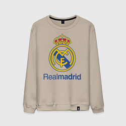 Свитшот хлопковый мужской Real Madrid FC, цвет: миндальный