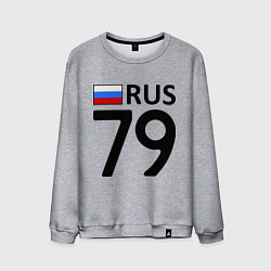 Свитшот хлопковый мужской RUS 79, цвет: меланж