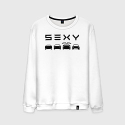 Свитшот хлопковый мужской Tesla sexy, цвет: белый