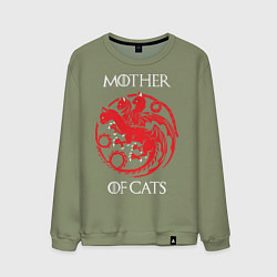 Свитшот хлопковый мужской Мать Котов, цвет: авокадо