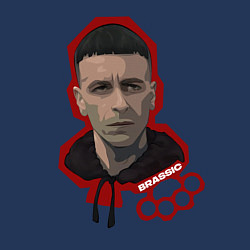 Свитшот хлопковый мужской Голяк Brassic Винни Онил, цвет: тёмно-синий — фото 2