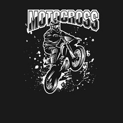 Свитшот хлопковый мужской Мотокросс, цвет: черный — фото 2