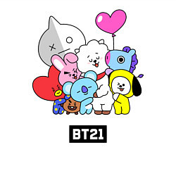 Свитшот хлопковый мужской BT21, цвет: белый — фото 2