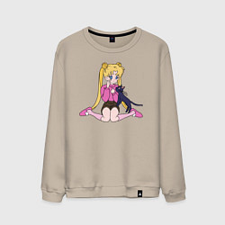 Мужской свитшот Усаги и Луна