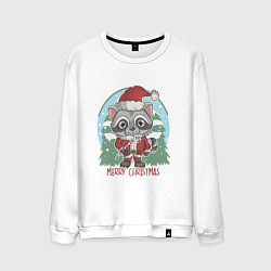 Мужской свитшот Новогодний енот