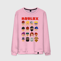 Свитшот хлопковый мужской ROBLOX, цвет: светло-розовый