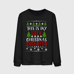 Свитшот хлопковый мужской My ugly christmas sweater, цвет: черный
