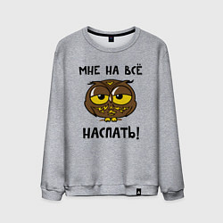 Свитшот хлопковый мужской Мне на все наспать, цвет: меланж