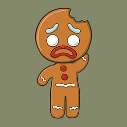 Свитшот хлопковый мужской Рождественский Пряник, цвет: авокадо — фото 2