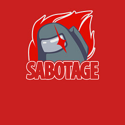 Свитшот хлопковый мужской Among Us sabotage амонг ас саботаж, цвет: красный — фото 2