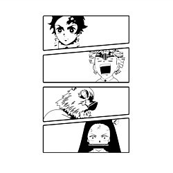 Свитшот хлопковый мужской Клинок рассекающий демонов, цвет: белый — фото 2